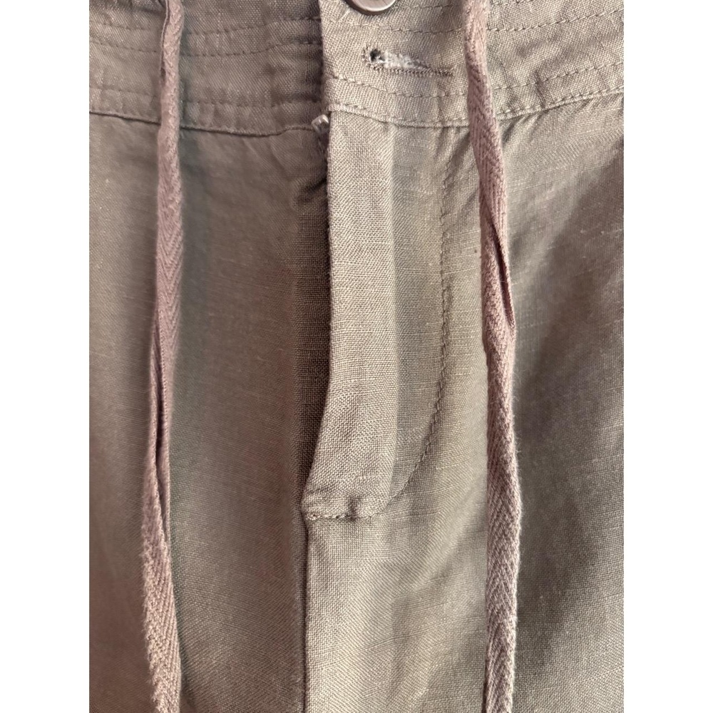Coldwater Creek Capri Womens Size P6 Brown Linen Rayon Drawstring Casual Relaxed - Picture 10 of 12